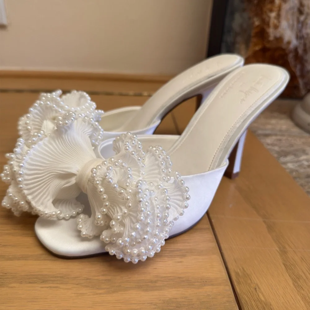 Gianni Bini x Venita Aspen Harlow Pearl Bow Dress Sandals - Picture 4 of 5